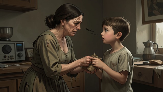 A Final Parting from "Lazarillo de Tormes". A Mother Sends Her Son Away A Difficult Choice Antona Pérez gives Lázaro to a traveling master because she cannot provide for him.