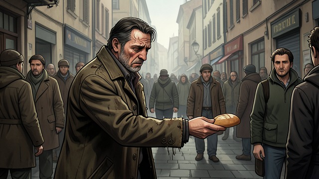 Begging for Two from "Lazarillo de Tormes". The Servant Feeds His Master A Reversal of Roles When the squire has no food, Lázaro begs through Toledo and shares what he receives.