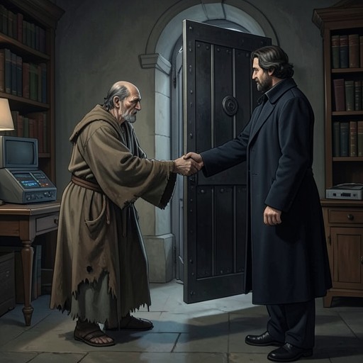 The Archpriest’s Patronage from "Lazarillo de Tormes". This thread traces how the archpriest’s employment, gifts, and marriage arrangement shape Lázaro’s final security.