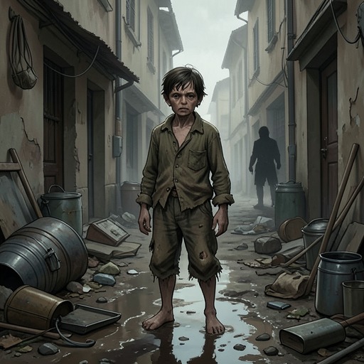 Lázaro’s Ascent Through Service from "Lazarillo de Tormes". This thread traces Lázaro de Tormes from a dispossessed child through successive masters to a precarious official livelihood.