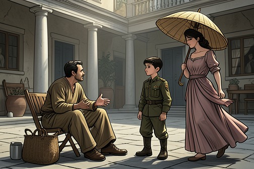 Vinicius Returns to Rome from "Quo Vadis". Petronius wakes near midday after Nero’s feast, worn down by failing health, and receives his nephew Marcus Vinicius, newly returned from service in Asia.