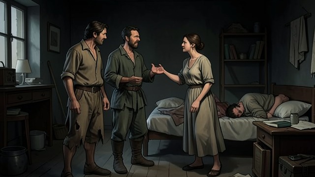 A Failed Abduction from "Quo Vadis". A Failed Abduction Force returns Vinicius and Croton enter the Christian household to seize Lygia. Ursus defeats Croton and injures Vinicius.