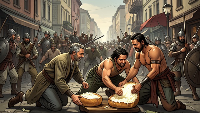 Collapse of Public Order from "Quo Vadis". Collapse of Public Order A displaced population Fugitives crowd roads, gardens, and fields. Hunger, robbery, and rumor intensify the disaster.