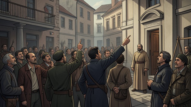 Fire as Political Opportunity from "Quo Vadis". Fire as Political Opportunity Scapegoating begins Nero’s circle identifies Christians as the arsonists, shifting blame onto a vulnerable minority.