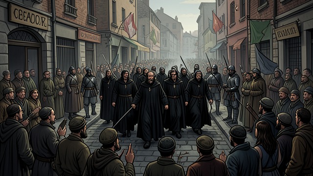 Christian Scapegoating from "Quo Vadis". Christian Scapegoating Suspicion redirected The court makes Christians the official culprits, despite doubts among people who witnessed the disaster.