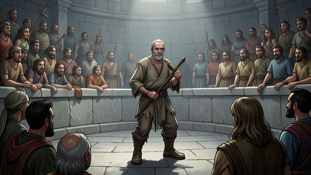 Ursus Enters Alone from "Quo Vadis". Ursus Enters Alone A condemned man appears Ursus enters the arena unarmed, expecting death and believing that a cross might be prepared for him.