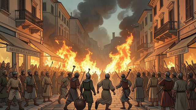 A Disaster with Witnesses from "Quo Vadis". A Disaster with Witnesses The city burns in public view Residents see the flames spread across Rome and report people preventing rescue or spreading fire.