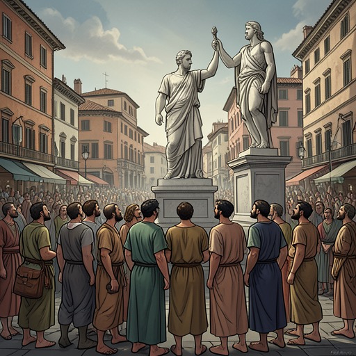 From Imperial Order to Christian Resistance from "Quo Vadis". This thread traces the escalation between Roman authority and a community whose nonviolent endurance undermines imperial spectacle.