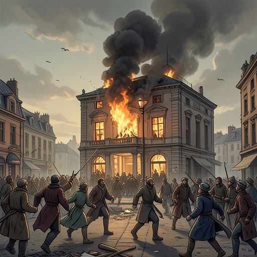 The Meaning of the Great Fire from "Quo Vadis". This thematic flow follows the fire as physical destruction, political accusation, and a revelation of Rome’s moral fragility.