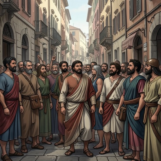 Rome’s Social Order Under Strain from "Quo Vadis". This thematic flow traces how Christianity challenges Roman divisions of class, ethnicity, citizenship, and ownership.