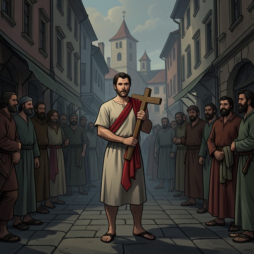 The Christian Symbol of the Cross from "Quo Vadis". This subplot traces the cross from a hidden sign in Lygia’s life to a public emblem of suffering, salvation, and Christian identity.