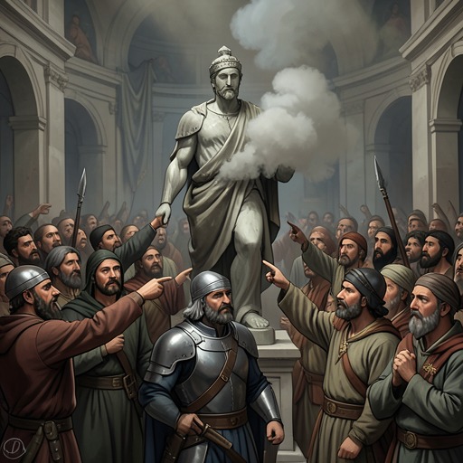 The Roman Crowd’s Changing Judgment from "Quo Vadis". This flow follows the populace from curiosity and hostility to moments of compassion that limit imperial violence.