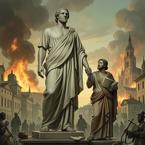 The Novel’s Final Historical Perspective from "Quo Vadis". This closing thematic flow contrasts the temporary spectacle of Nero’s power with the long duration of Christian memory and institutions.