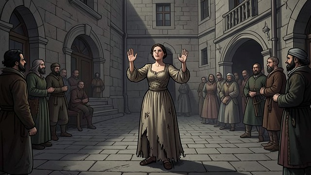 Confession and Punishment from "Wolf Hall". The Prophetess Unmade Public recantation Barton admits that her visions and miracles were inventions shaped by pressure from followers.