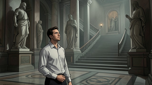 詹姆斯·里特重返迷宫,《皮拉内西》中的场景。重建的生活 在宏伟建筑中的安稳 里特在曼彻斯特市政厅担任管理员,显得更加平静,已经戒酒多年。市政厅里的房间、雕像和楼梯都让他想起房屋。 代价相伴的慰藉 这种相似之处让他感到安定,但他仍然渴望迷宫,表明康复并未抹去那段经历。那处庇护所依然是他内心生活的一部分。
