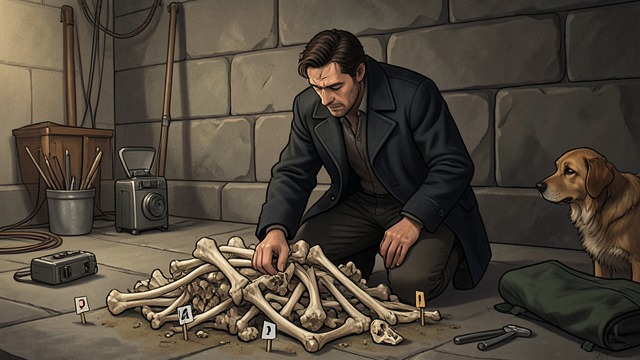 皮拉内西与死者,《皮拉内西》中的场景。死者的群体 证据与姓名 皮拉内西清点自己发现的骸骨,并根据它们所在的位置和骨骼的摆放方式加以区分。死者由此成为房屋中往昔生命的记录。 确定性的限度 他对其中大多数人所知甚少,也谨慎标明哪些内容仅仅是推测。他对证据的重视,使他的敬意不至于沦为空想。