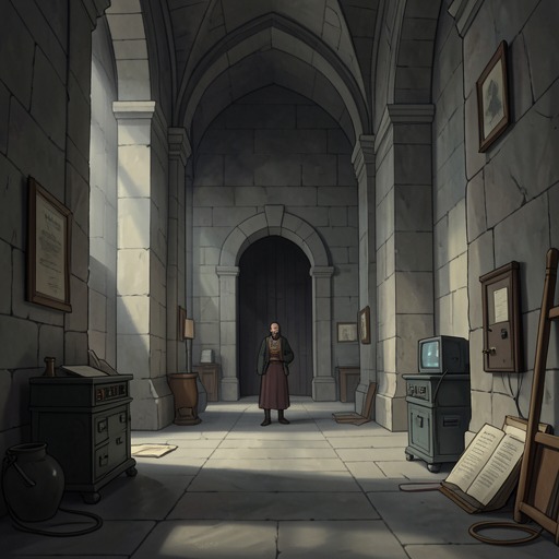 The First Vestibule’s Door from "Piranesi". This flow follows the First Vestibule from a mysterious starting point to the threshold that connects the House and the outside world.