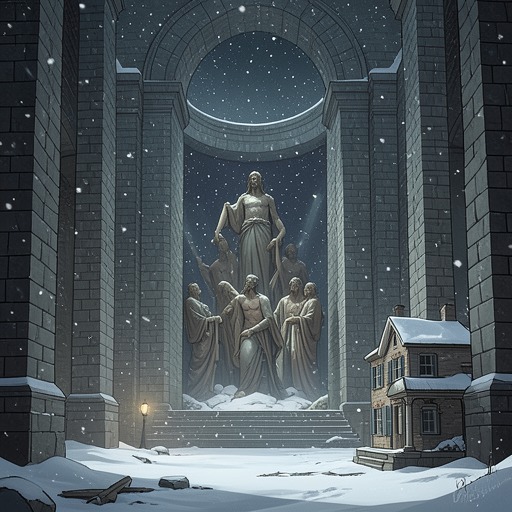 The Final Image of Home from "Piranesi". This flow traces how the novel’s ending brings the House into the outside world through memory, snow, statues, and an enduring sense of belonging.