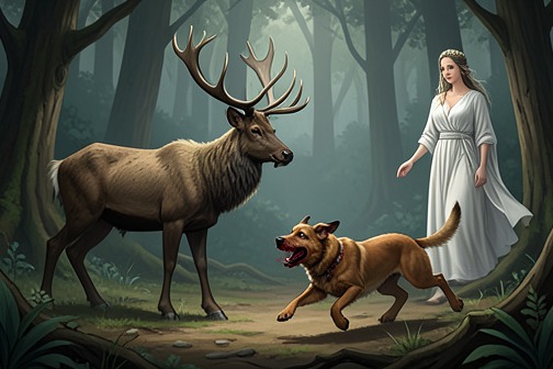Actaeon’s Death from "Artemis". Actaeon’s Death is Artemis’s punishment of a young man who secretly watches her bathing.