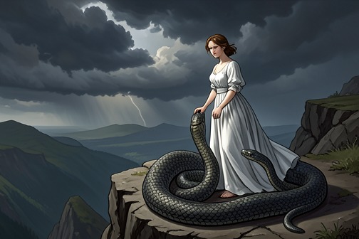 Slaying of Python from "Artemis". The Slaying of Python is the joint hunt in which Artemis and Apollo kill the dragon associated with Hera and with the pursuit of their mother, Leto.