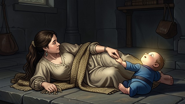 Artemis Arrives from "Artemis". A Daughter at Her Mother’s Side Firstborn Child Artemis is born first, radiant and already capable of responding to Leto’s distress.