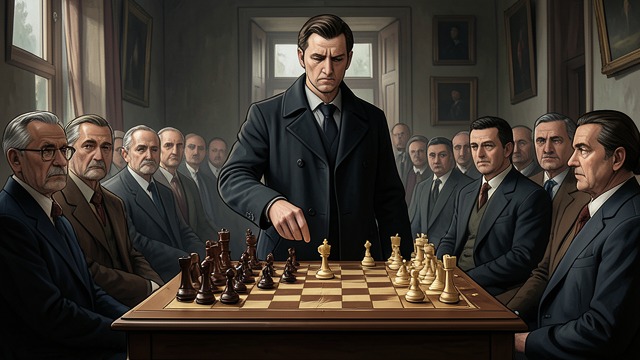 Leaving the Board from "The Royal Game". Refusal as Resolution A conscious withdrawal After recognizing his mistake, Dr B apologizes and announces that he will not play again.