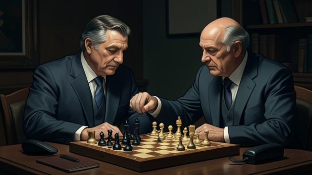 危险的兵,《象棋的故事》中的场景。一步棋,两种解读 局势中的陷阱 业余棋手们看到一个升变兵的机会,但B博士看出,这一步会让米尔科·岑托维奇得以发动决定性的进攻。他的干预将专业知识化为即时救援。 打断社交礼节 B博士急切地抓住麦康纳的手臂,令人吃惊,但这一步棋比礼节更重要。国际象棋的专业知识打破了众人随意的氛围,吸引了他们的注意。