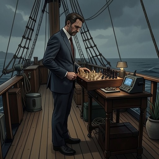 The Champion’s Crossing from "The Royal Game". The narrator’s curiosity about the world champion grows into a contest that brings a hidden rival into view.