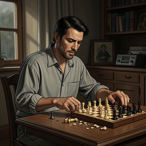 Chess and the Body from "The Royal Game". Dr B’s shifting physical symptoms reveal the cost of forcing the mind to remain inside chess.