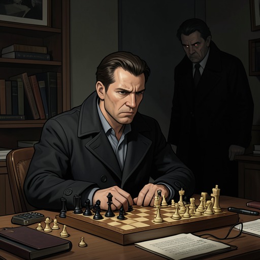 The Stranger’s Hidden History from "The Royal Game". Dr B’s quiet appearance at the chessboard conceals the sequence of trauma that shaped his extraordinary skill.