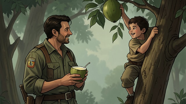 Coconut Juice Shared from "The Five Love Languages". Friendship Offered in a Drink A simple welcome Fred asks whether Chapman would like juice, and his brother climbs a coconut tree to bring one.