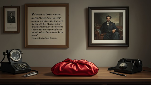 The Repaired Room from "Serve the People!". Signs Replaced Restoration of appearances A new framed quotation hangs where one of the destroyed images had been.