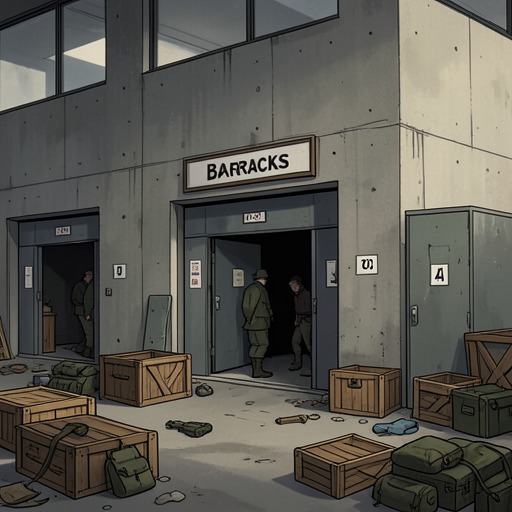 The Division’s Disappearance from "Serve the People!". A central restructuring initiative transforms the barracks from a seemingly stable institution into a place of mass displacement and official forgetting.