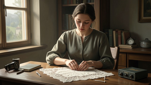 A labor of patience from "The Florios of Sicily". A labor of patience Interwoven skill The novel introduces lace as a painstaking craft requiring steady hands, patience, and sharp eyesight.