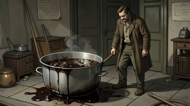 Need Becomes Inescapable from "The Tales of Beedle the Bard". Need Becomes Inescapable The village enters the pot Illness, hunger, loss, and sorrow appear as the pot’s cries and foul contents.