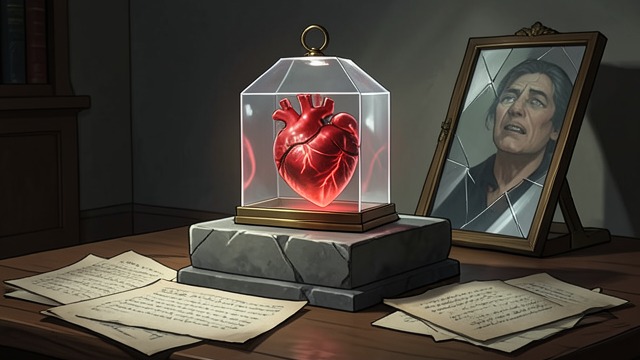 The Heart’s Exile from "The Tales of Beedle the Bard". The Heart’s Exile A living organ divided The warlock’s beating heart has been removed and confined in a crystal casket.