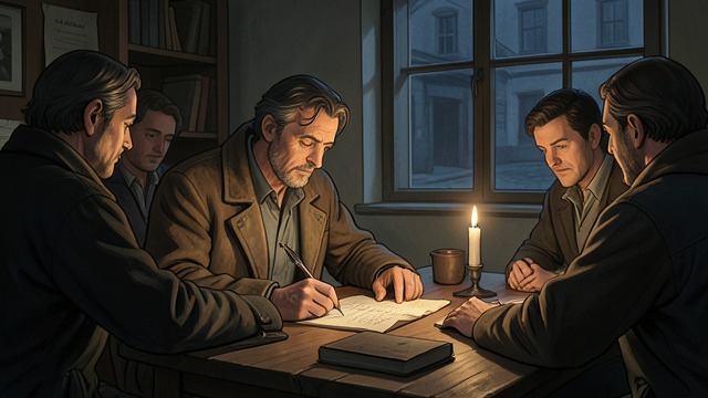 一位不合时宜的作家,《诗翁彼豆故事集》中的场景。一位不合时宜的作家 不合时尚的同情 比德尔诗翁的故事把麻瓜描绘成无知,而非天生邪恶,并且常常倾向于宽容。 一种冒险的立场 引言将这种观点置于日益加剧的迫害背景之下。 他的故事既挑战魔法界的残酷,也挑战冷漠。