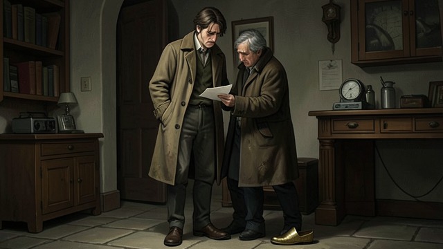 A Son’s Inheritance from "The Tales of Beedle the Bard". A Son’s Inheritance A moral divide The son inherits his father’s possessions but not his generous disposition.