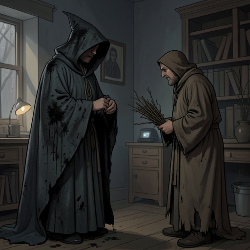 Babbitty’s Quiet Resistance from "The Tales of Beedle the Bard". This flow follows Babbitty’s exposure of a fraud and her conversion of personal danger into protection for witches and wizards.