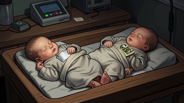 The Name Tags from "Midnight's Children". A Secret Intervention Switch Alone with two newborns, Mary exchanges their tags, giving the poor child the privileged identity.