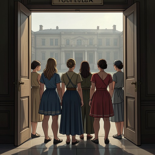 The Narlikar Women’s Counterworld from "Midnight's Children". This flow follows the capable women who inherit Doctor Narlikar’s estate and quietly reshape the economic landscape around Saleem.