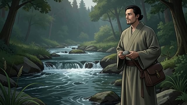 The River's Lesson from "Analects". Time in Motion An Image of Passing Confucius stands beside a stream and observes that it passes on without ceasing, day or night.