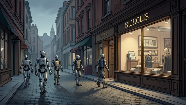The Missing AFs from "Klara and the Sun". Absence in the Street A Curious Pattern Rosa wonders why so few AFs appear outside. Klara notices that some seem to avoid passing the store.
