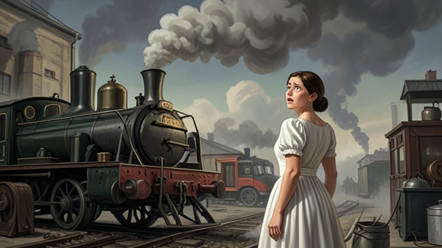 The Replacement Machine from "Klara and the Sun". A False Victory Pollution Returns Klara sees a different, larger machine emitting smoke. Destroying one unit has not ended the pollution.