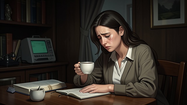 Josie’s Morning Coffee from "Klara and the Sun". Company as a Daily Need A Small Routine Josie must sit with the Mother for morning coffee, even when she is tired.