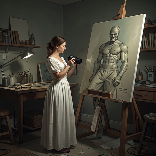 The Portrait Plan from "Klara and the Sun". A commissioned portrait gradually reveals a plan to preserve Josie through Klara, forcing the adults and Klara to confront what can and cannot be transferred.
