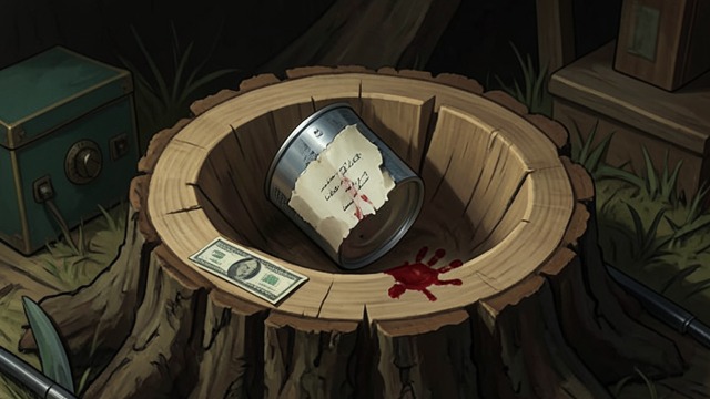 The Camber Message from "Needful Things". The Camber Message The second cache is empty At the Camber place, Ace finds a can with a message from Alan Pangborn and a single dollar.