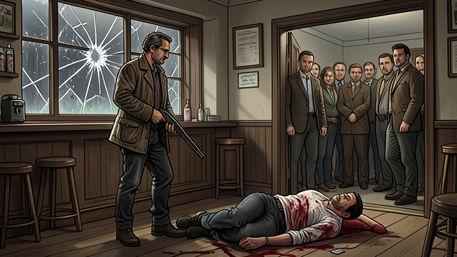 The Tiger Shootout from "Needful Things". The Tiger Shootout Hugh enters armed Hugh storms into The Mellow Tiger and shoots Billy Tupper and Henry.