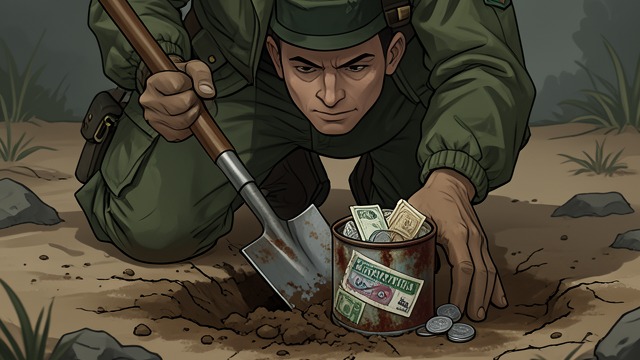 The First Caches from "Needful Things". The First Caches Finds yield junk Ace digs at locations marked on the map and finds trading stamps, steel pennies, and other low-value objects.