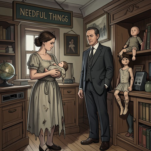 Myrtle’s Doll and Danforth’s Violence from "Needful Things". This flow traces Myrtle’s hope for affection, the collapse of that hope under Gaunt’s influence, and the tragic contrast between a cherished doll and an unsafe…